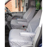 Vw Transporter T5 2003-2009 Front Pair Seat Covers No Armrests - Grey